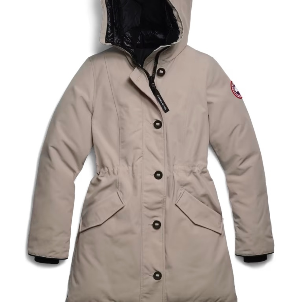 Canada Goose Women's Rossclair Jacket in Navy Size Small WITH FOX FUR TRIM - Picture 13 of 13